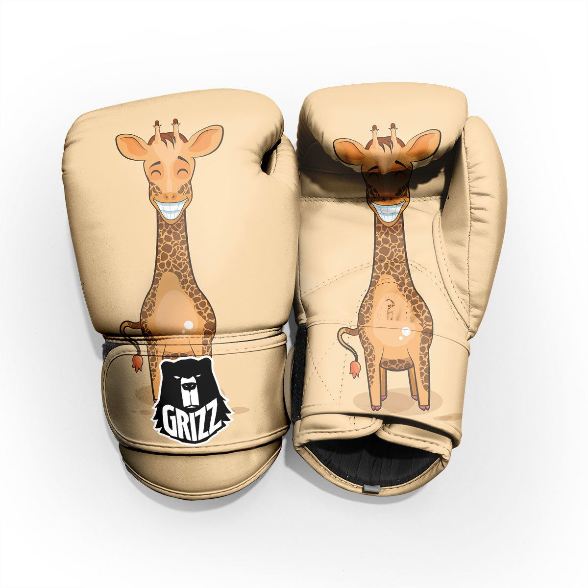 Giraffe Smiley Face Print Pro Boxing Glove