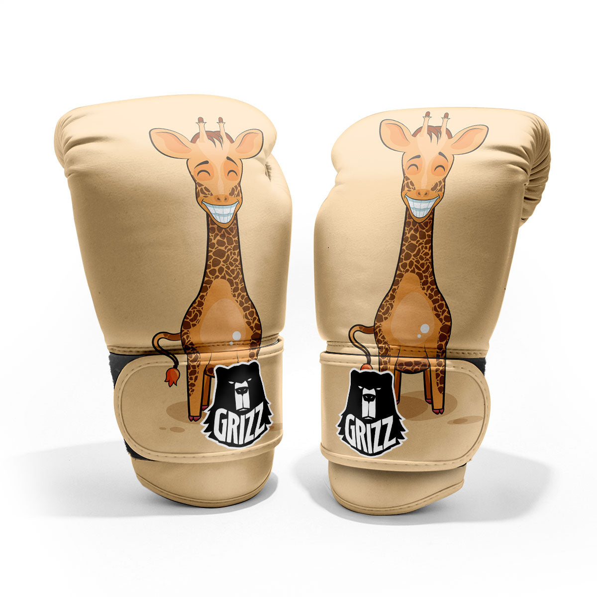 Giraffe Smiley Face Print Pro Boxing Glove