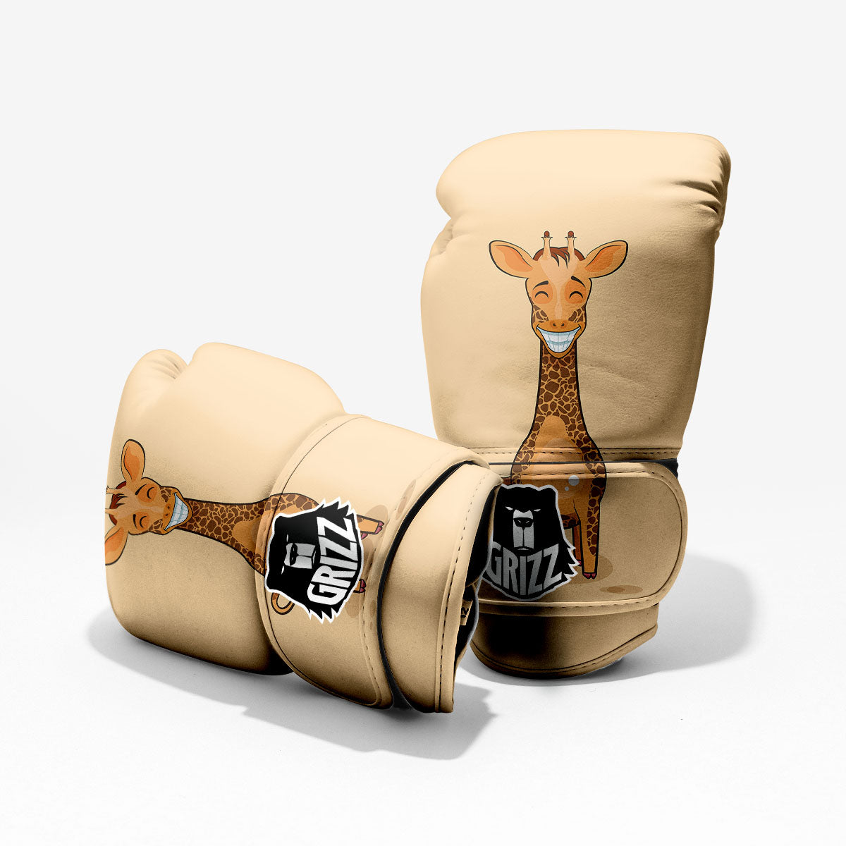 Giraffe Smiley Face Print Pro Boxing Glove