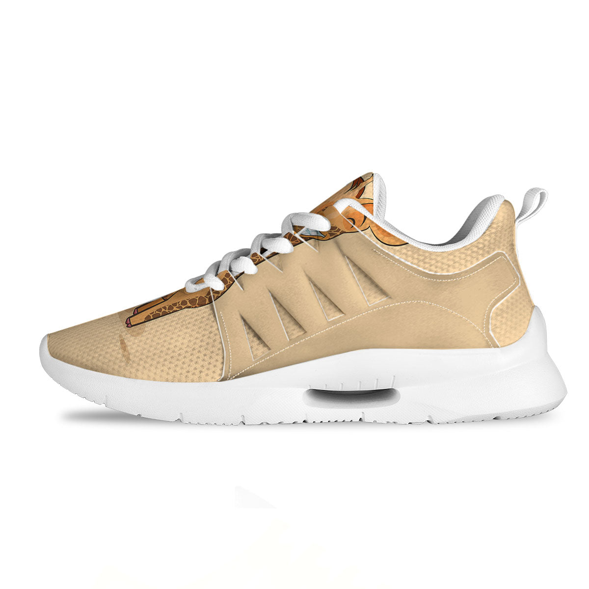 Giraffe Smiley Face Print Tennis Shoes-grizzshop