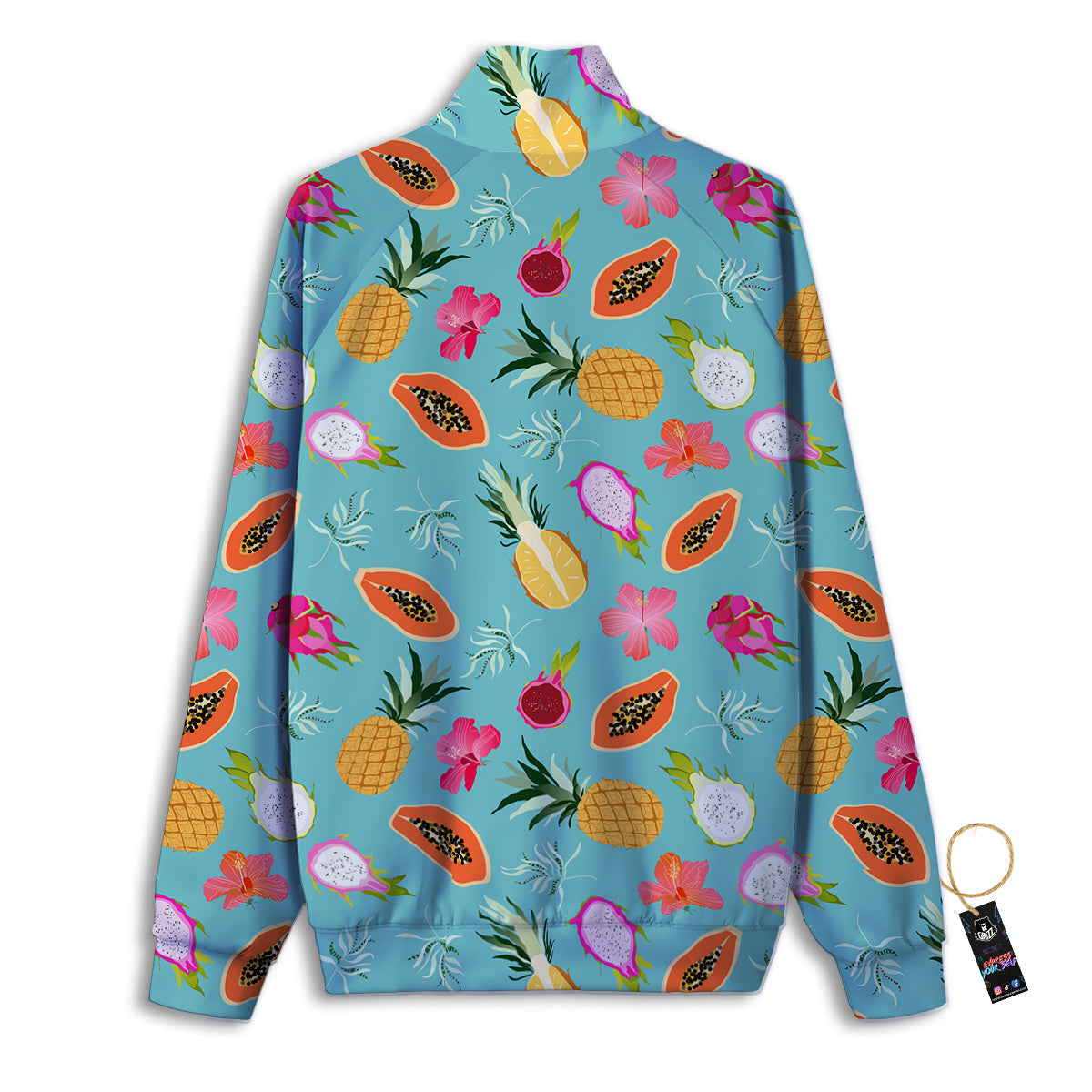 Giraffe Smiley Face Print Track Jacket-grizzshop