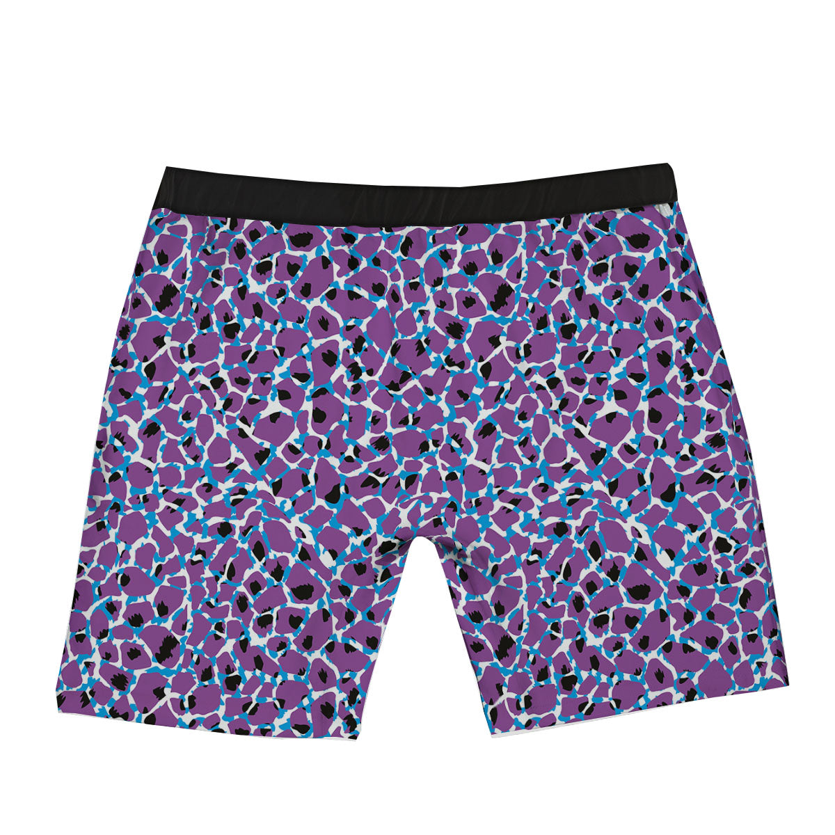 Giraffe Teal And Purple Print Pattern Boxer Briefs-grizzshop