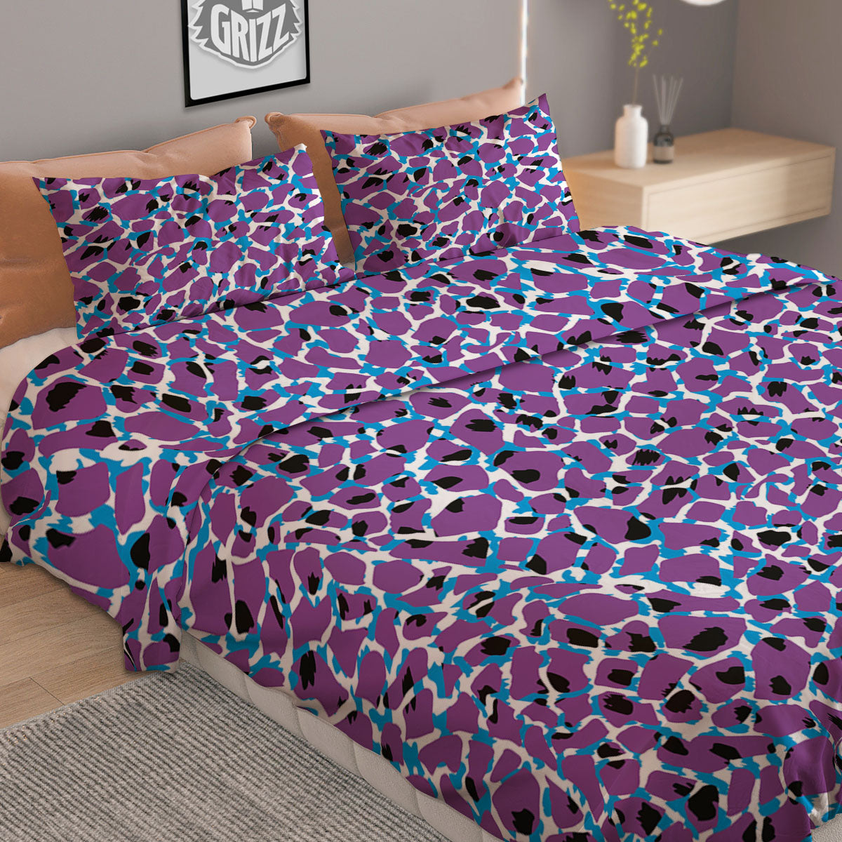 Full Moon Yellow Print Duvet Cover Bedding Set