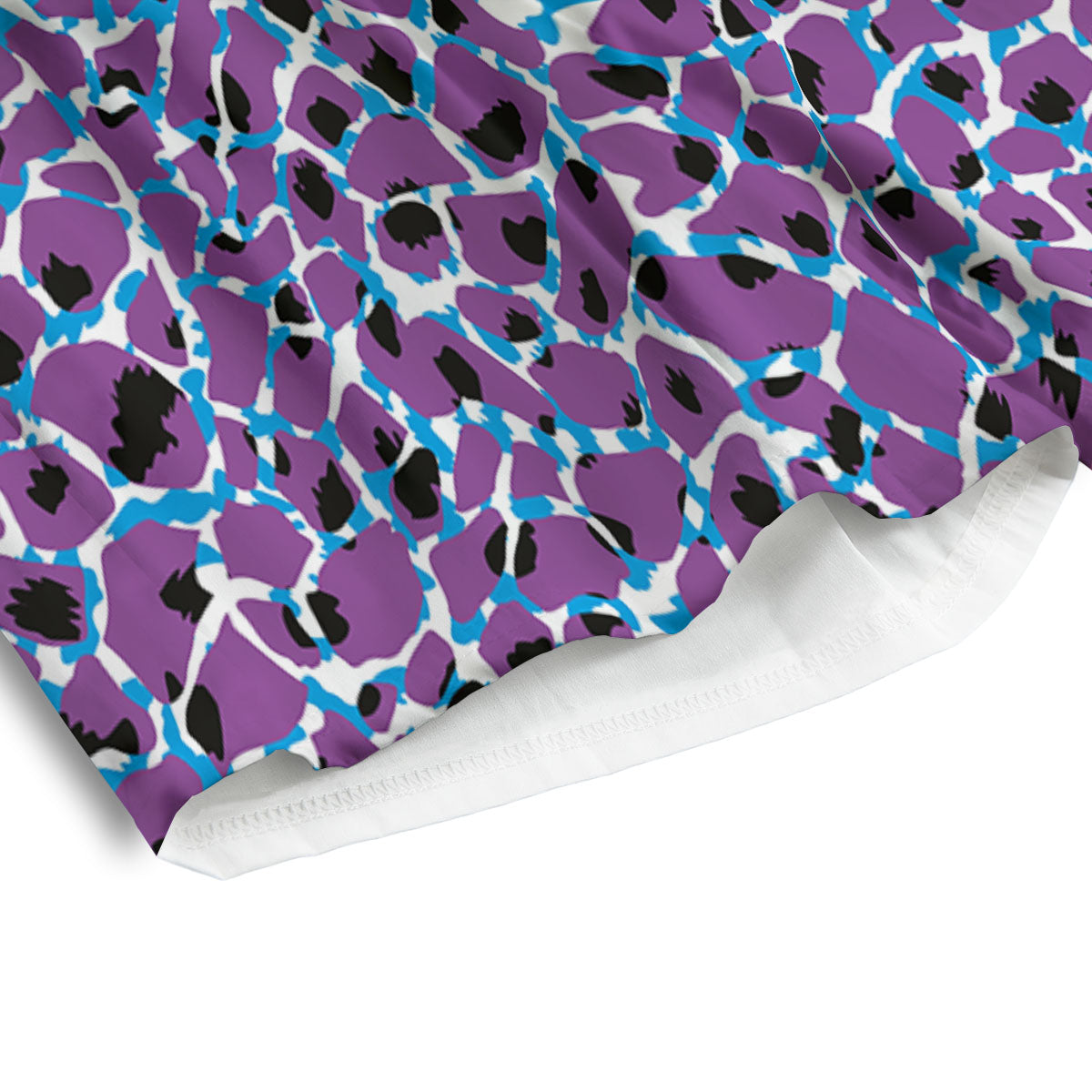 Giraffe Teal And Purple Print Pattern Men's Athletic Shorts