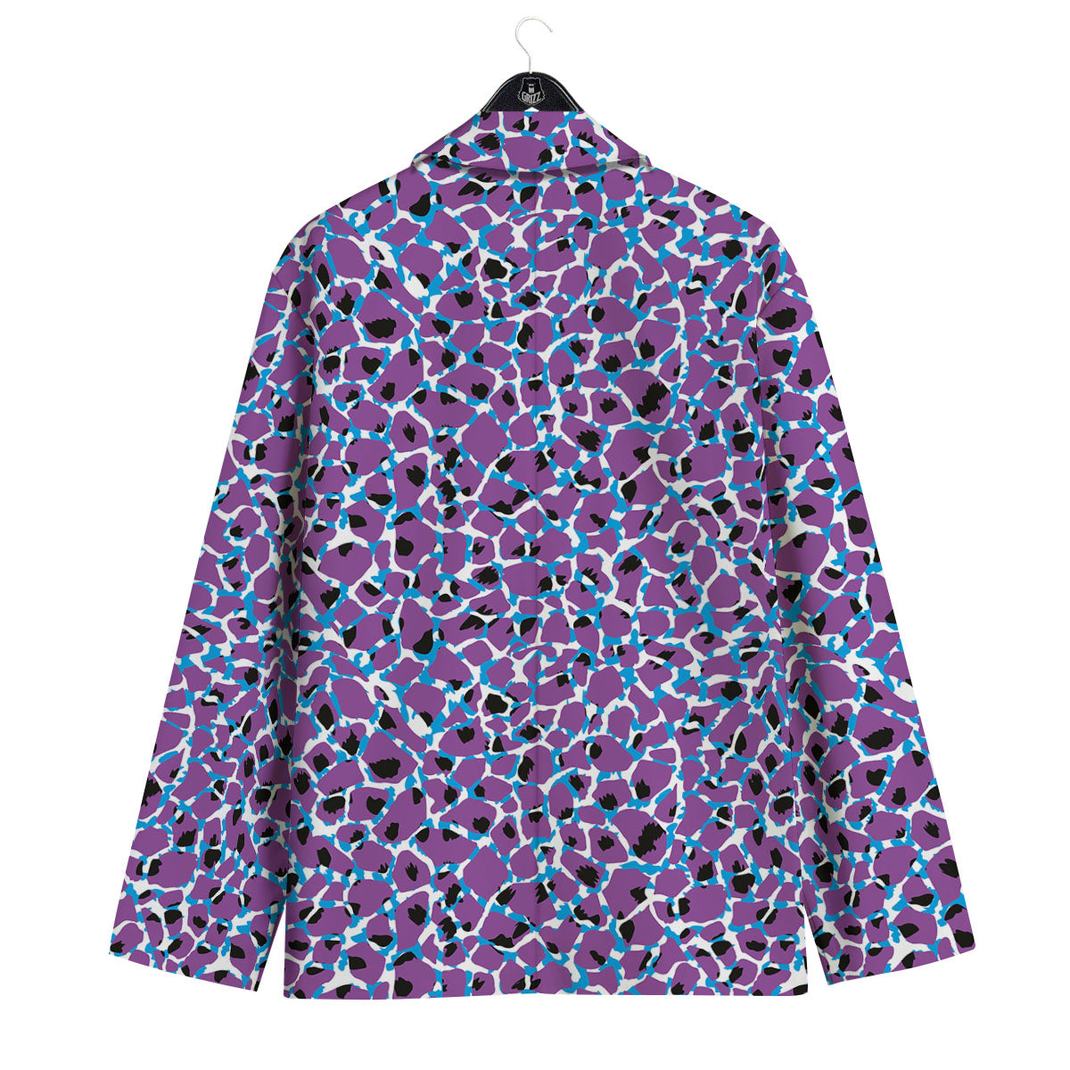 Giraffe Teal And Purple Print Pattern Men's Sport Coat-grizzshop