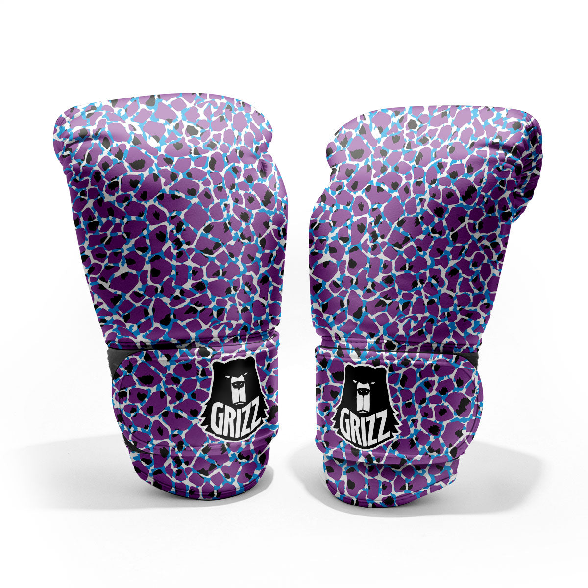 Giraffe Teal And Purple Print Pattern Pro Boxing Glove