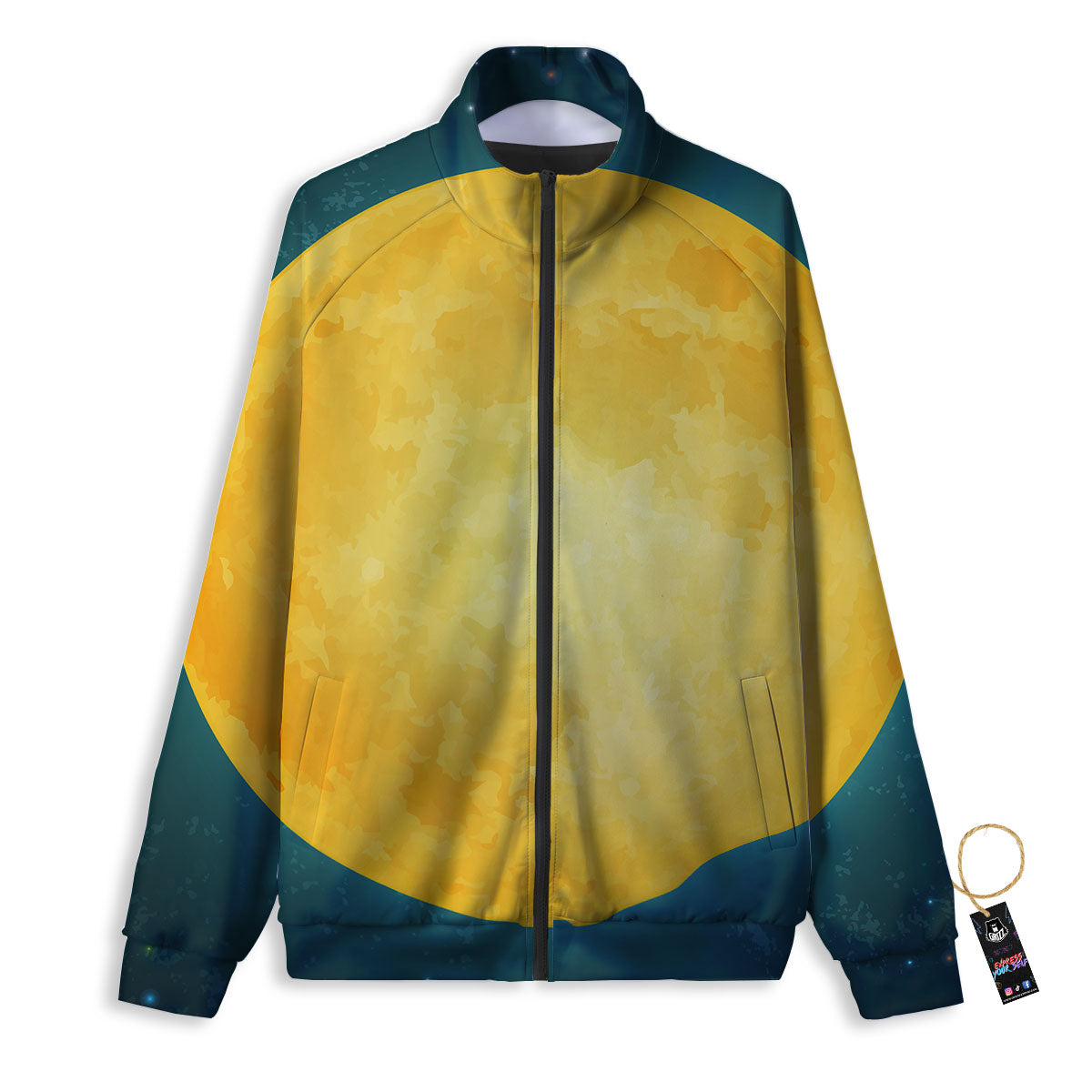 Giraffe Teal And Purple Print Pattern Track Jacket-grizzshop