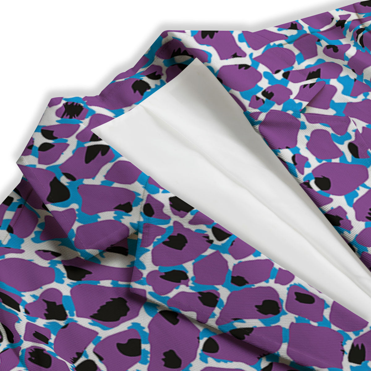 Giraffe Teal And Purple Print Pattern Women's Blazer-grizzshop