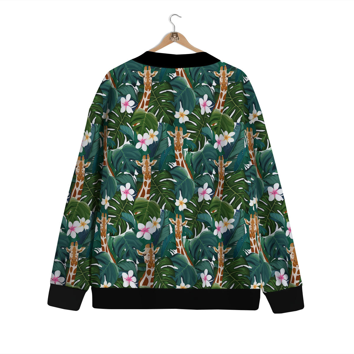 Giraffe Tropical Print Pattern Cardigan-grizzshop