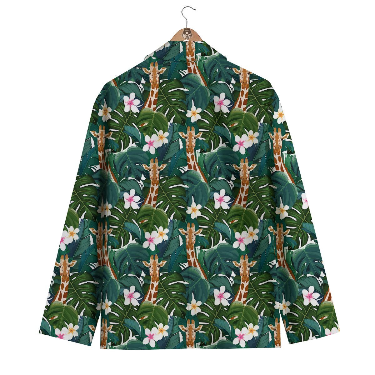 Giraffe Tropical Print Pattern Men's Blazer-grizzshop