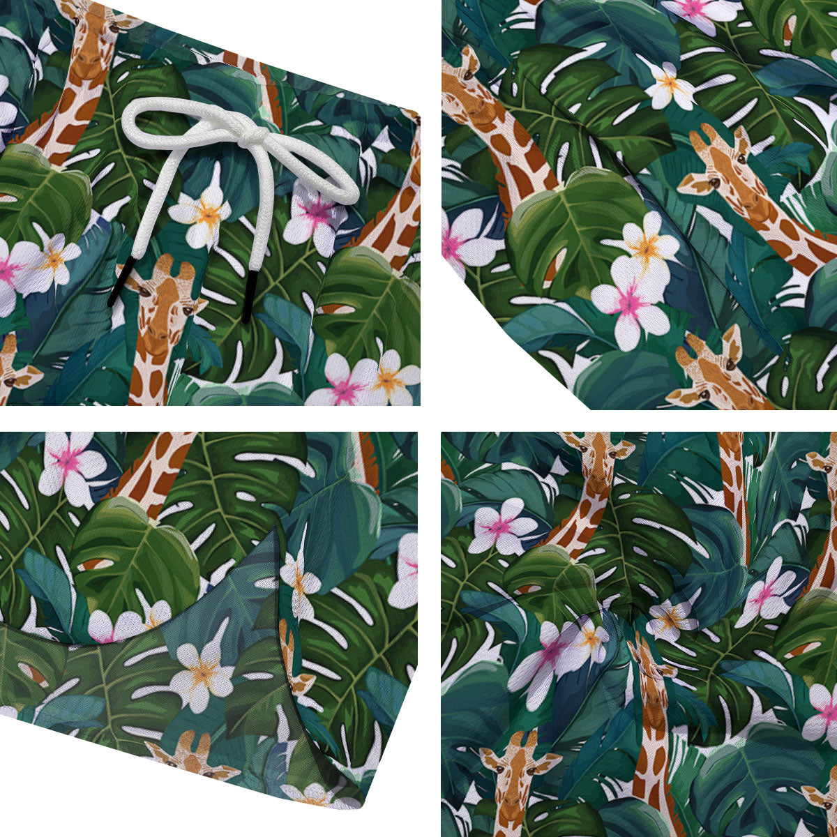 Giraffe Tropical Print Pattern Men's Running Shorts-grizzshop