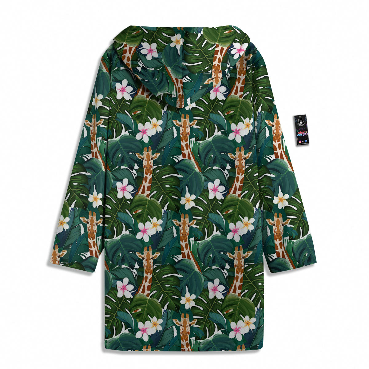 Giraffe Tropical Print Pattern Men's Windbreaker Jacket-grizzshop