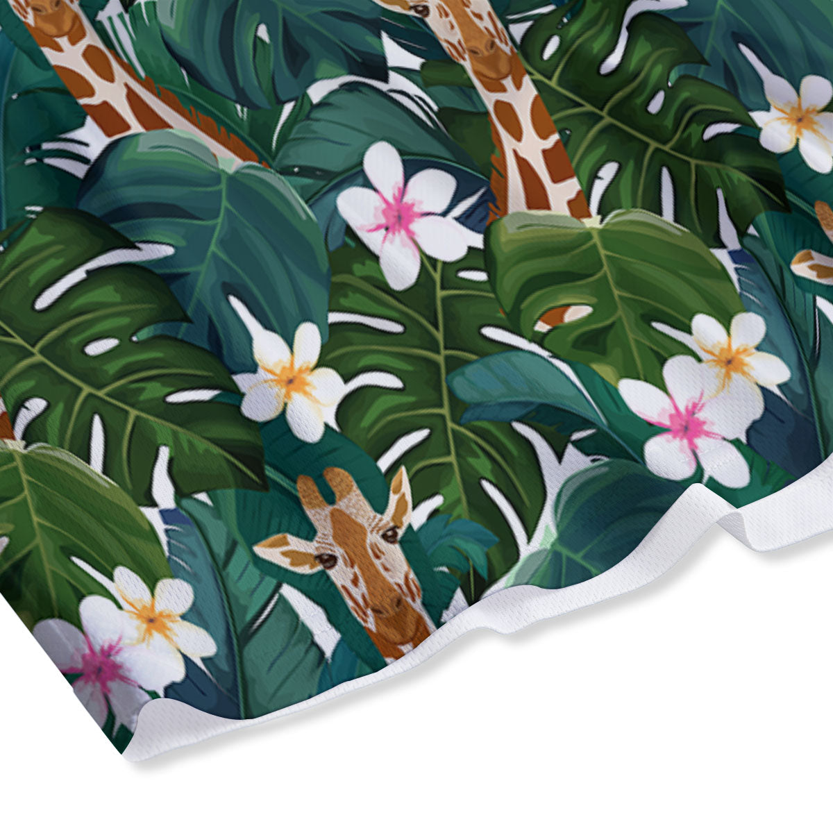 Giraffe Tropical Print Pattern Mesh Shorts
