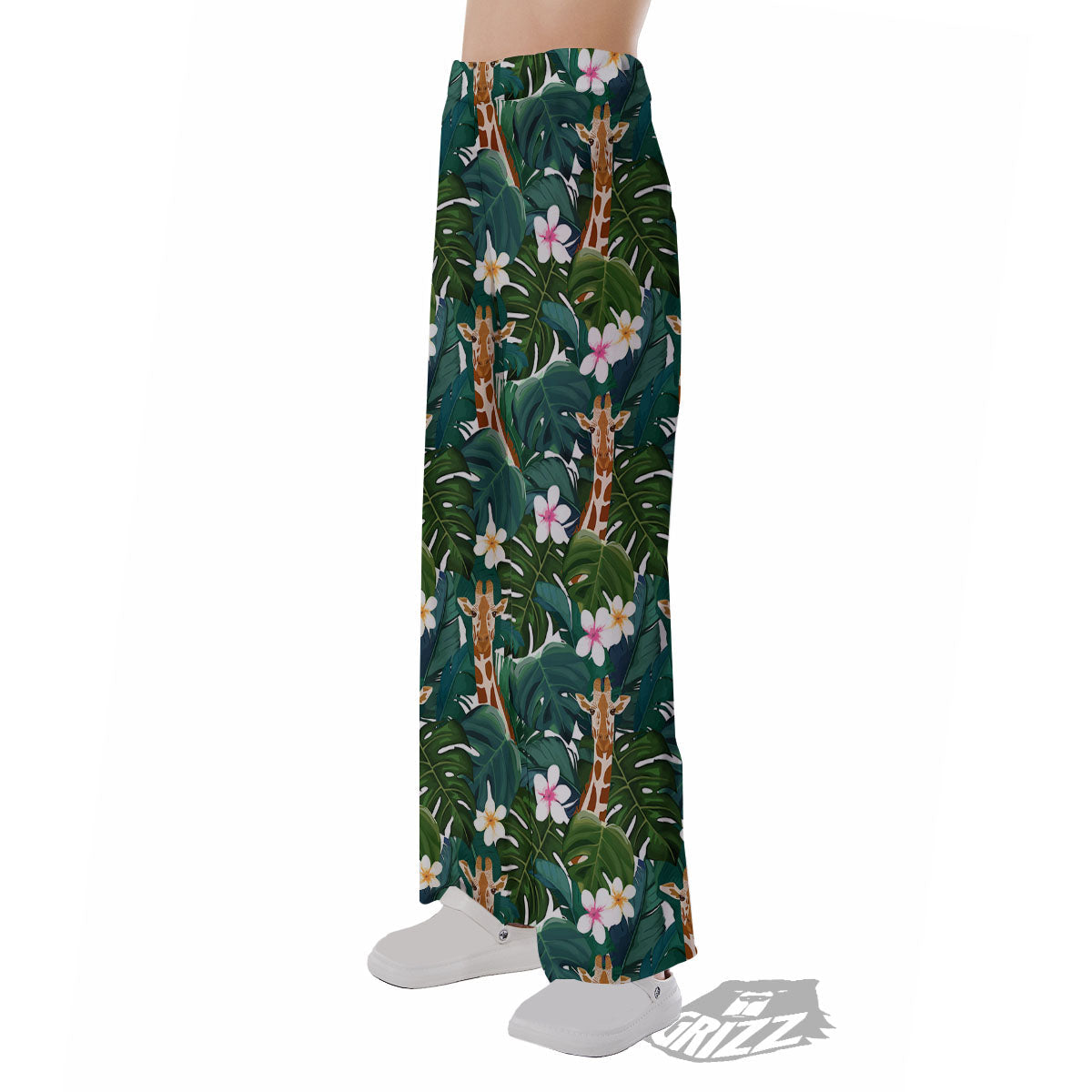 Giraffe Tropical Print Pattern Pajama Pants-grizzshop