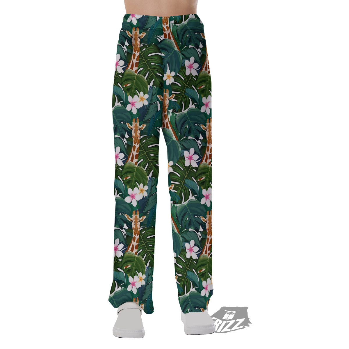 Giraffe Tropical Print Pattern Pajama Pants-grizzshop