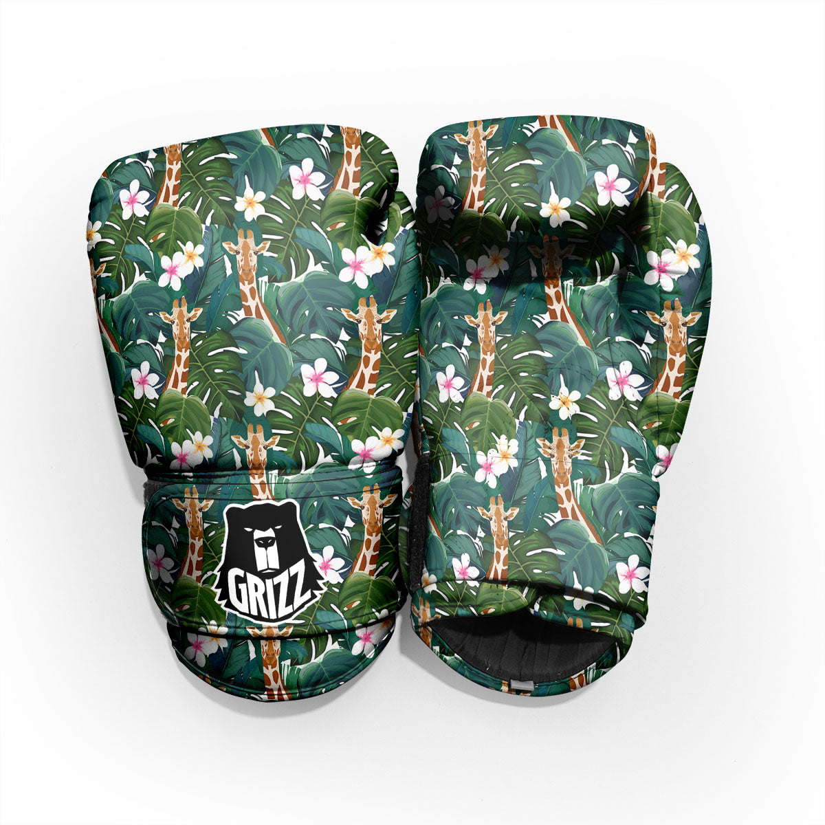 Giraffe Tropical Print Pattern Pro Boxing Glove