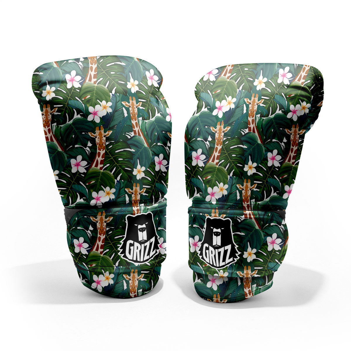 Giraffe Tropical Print Pattern Pro Boxing Glove