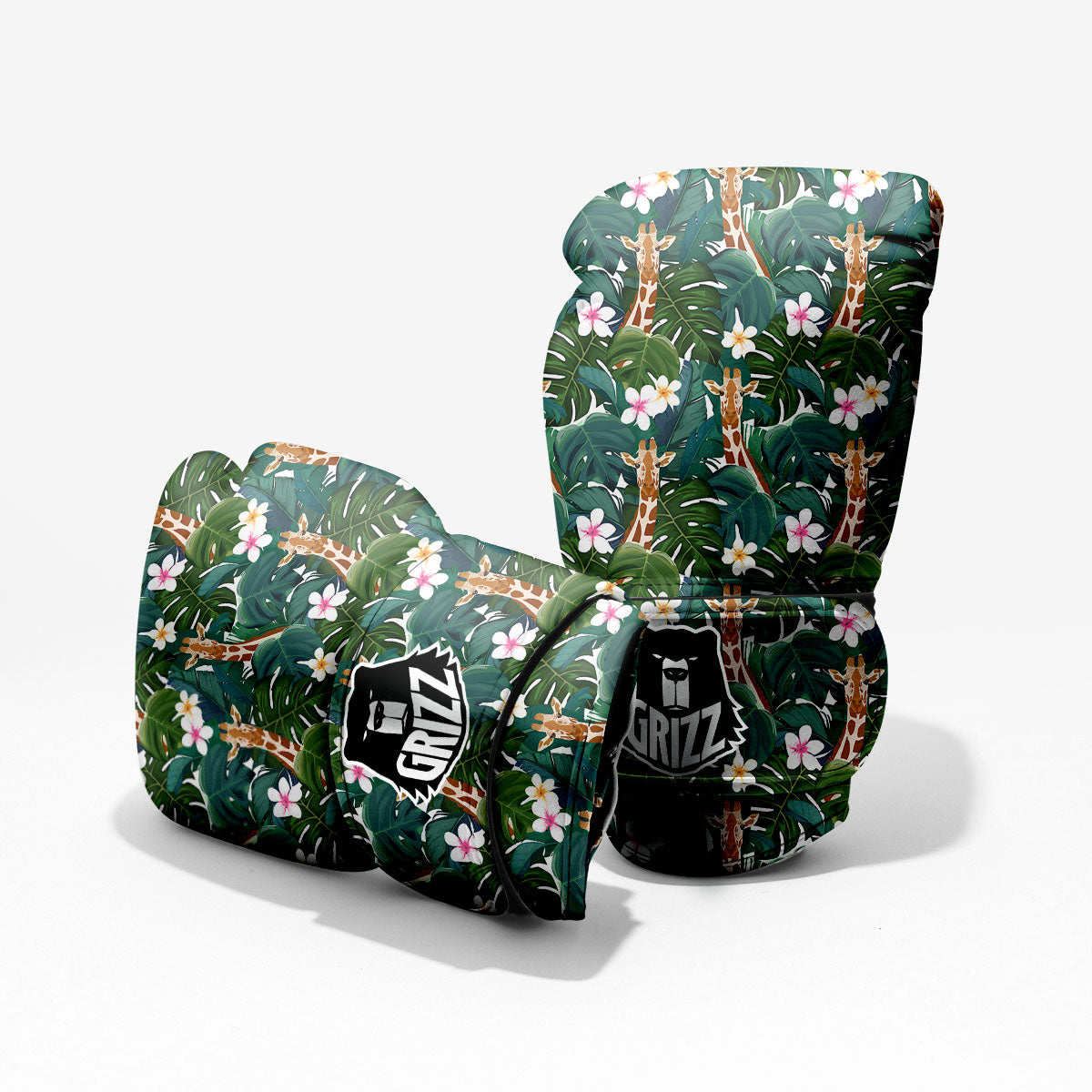 Giraffe Tropical Print Pattern Pro Boxing Glove