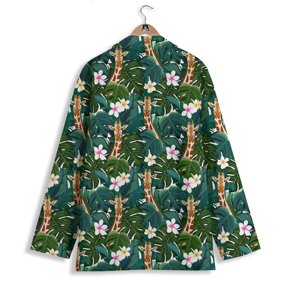 Giraffe Tropical Print Pattern Women's Blazer-grizzshop