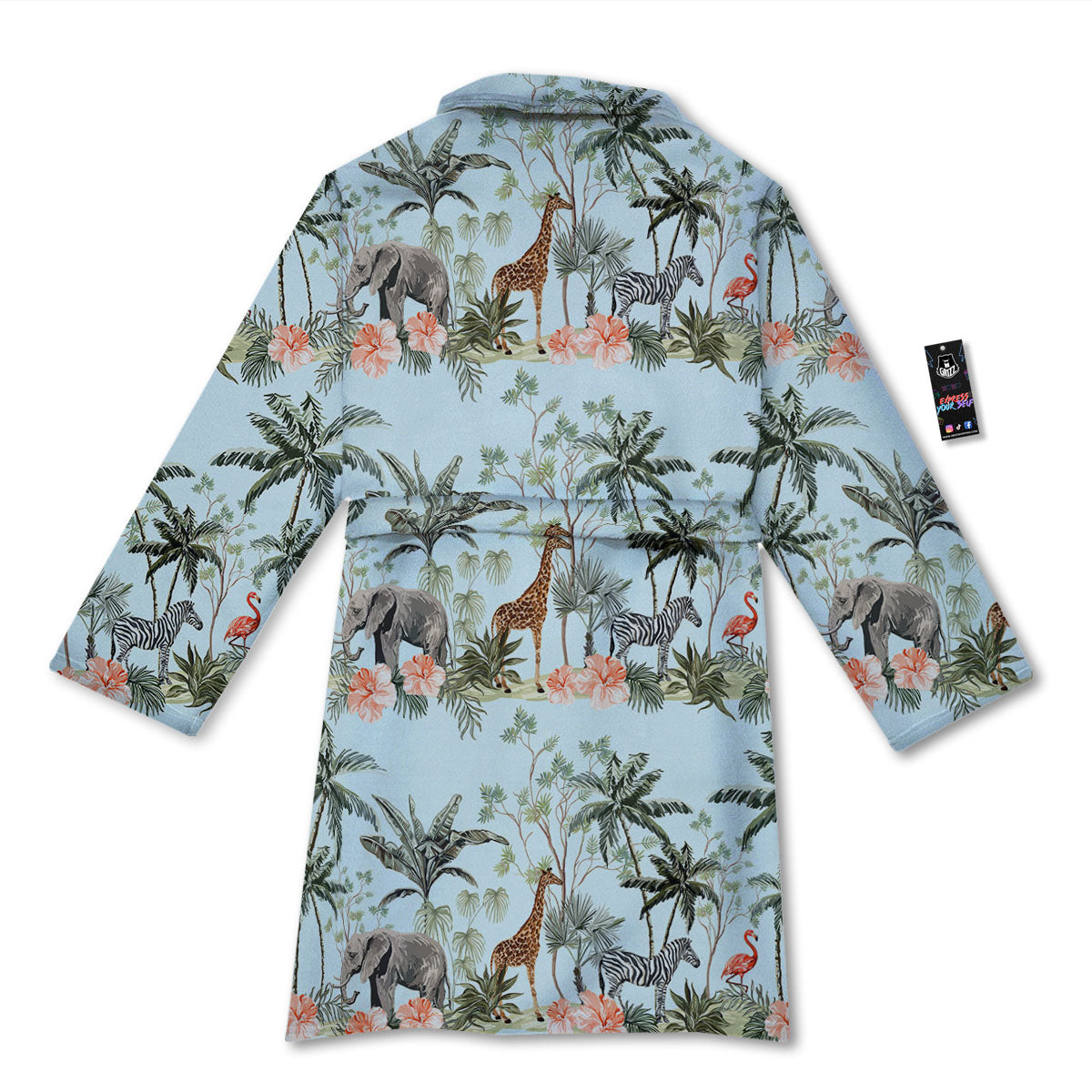 Giraffe Tropical Zebra Print Pattern Bathrobe-grizzshop