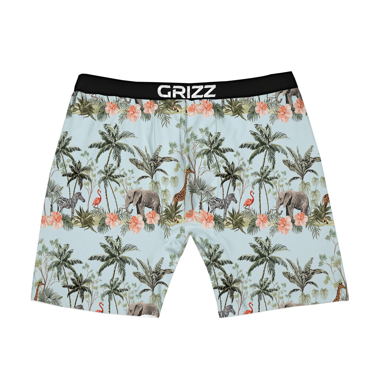 Giraffe Tropical Zebra Print Pattern Boxer Briefs-grizzshop