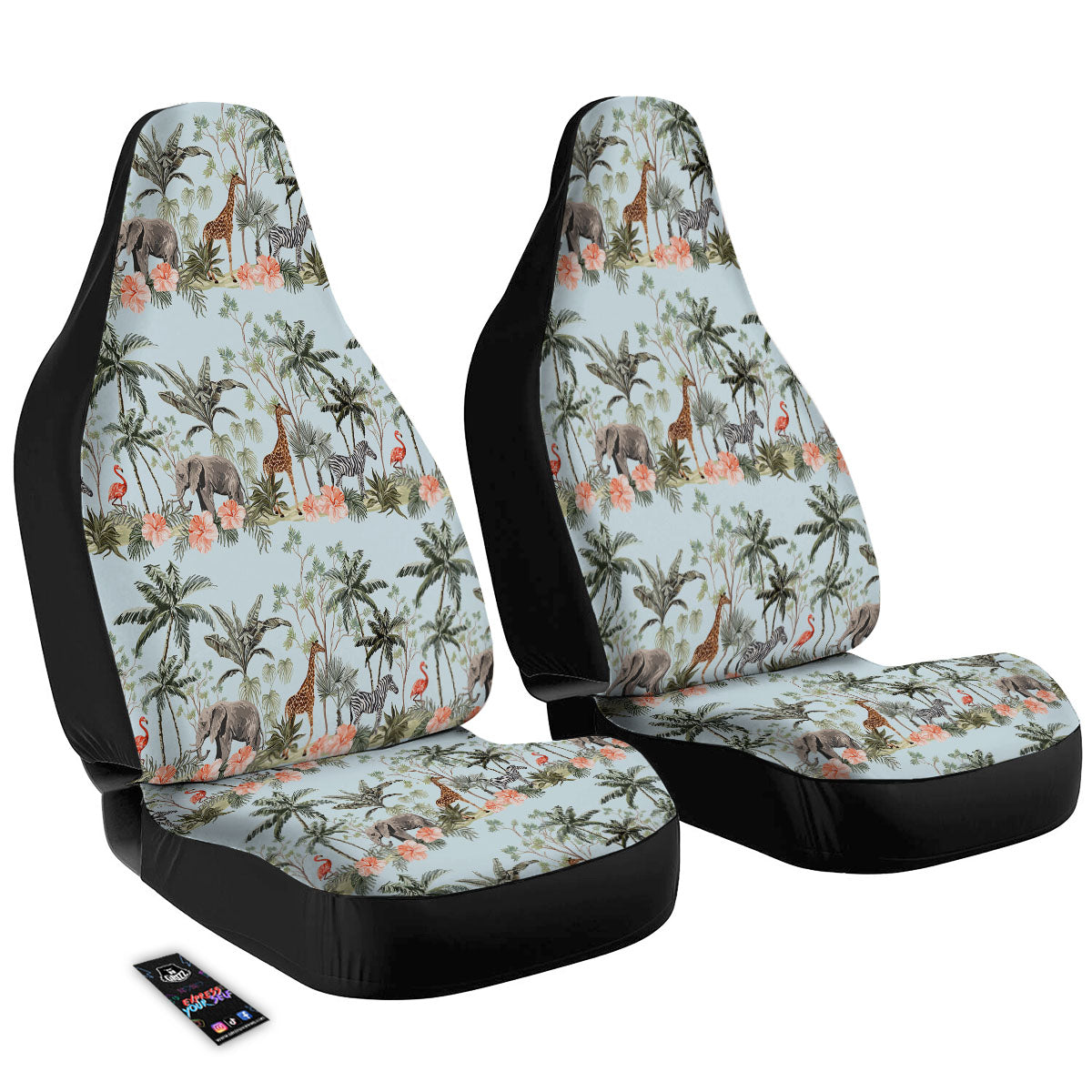 Giraffe Tropical Zebra Print Pattern Car Seat Covers-grizzshop