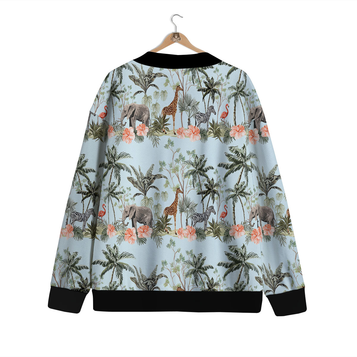 Giraffe Tropical Zebra Print Pattern Cardigan-grizzshop