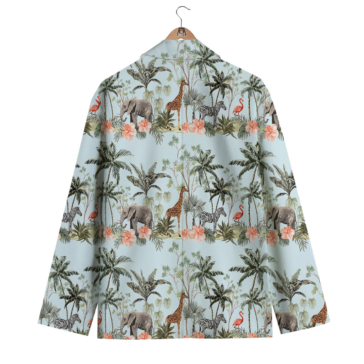 Giraffe Tropical Zebra Print Pattern Men's Blazer-grizzshop