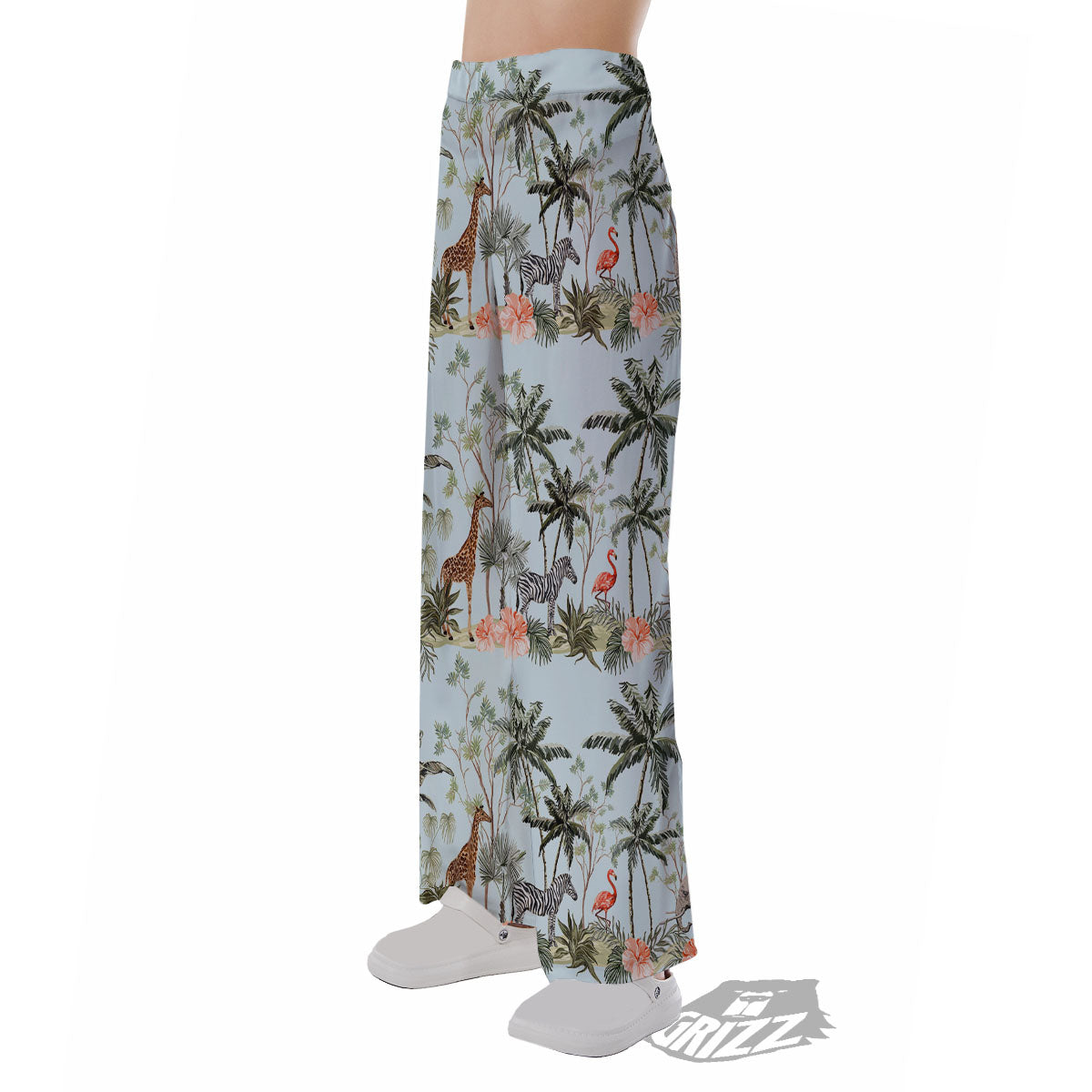 Giraffe Tropical Zebra Print Pattern Pajama Pants-grizzshop
