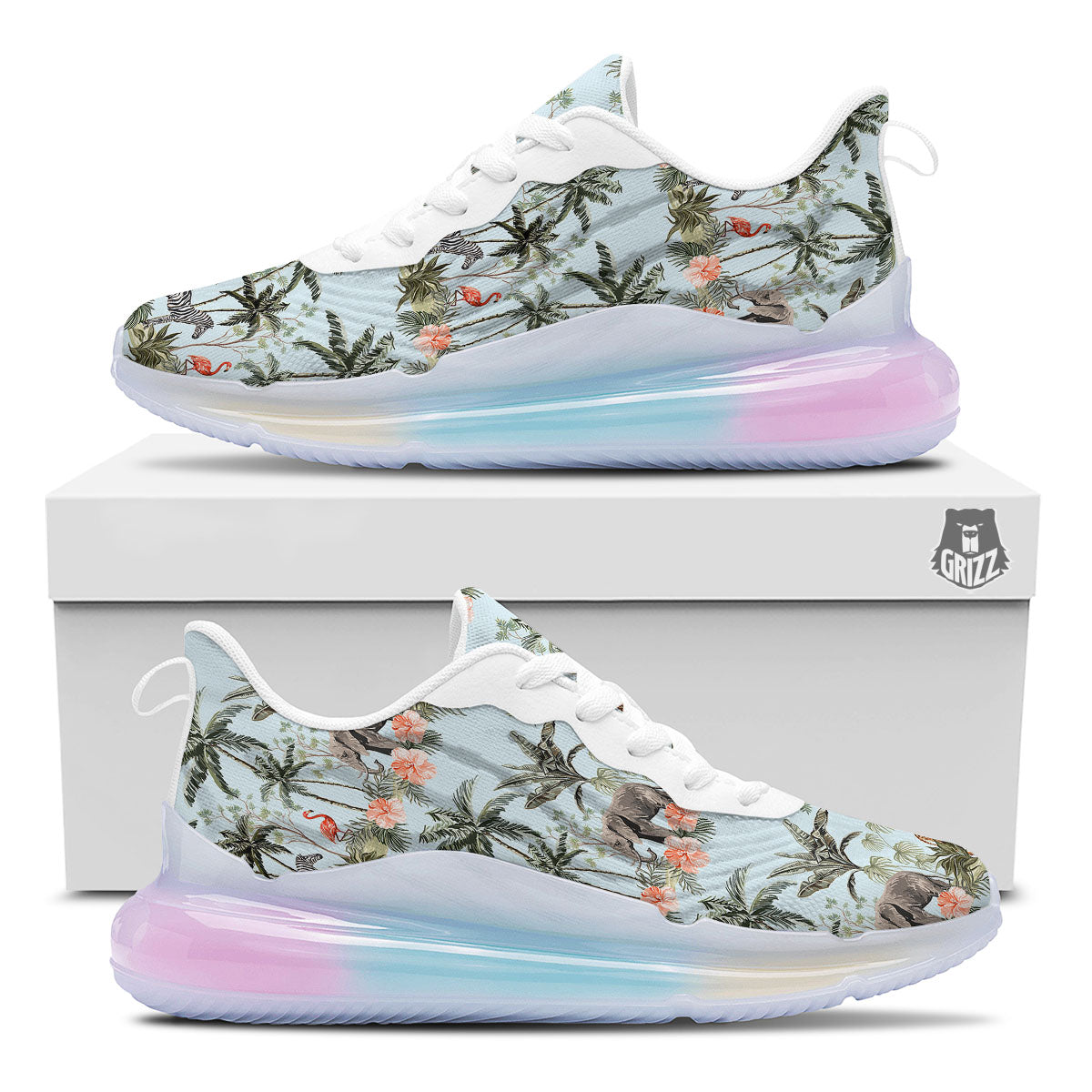 Giraffe Tropical Zebra Print Pattern Running Sneakers-grizzshop