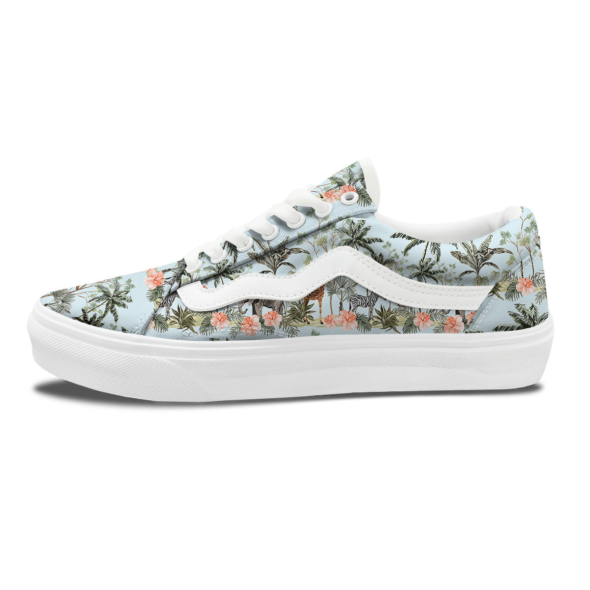 Giraffe Tropical Zebra Print Pattern Skate Shoes-grizzshop