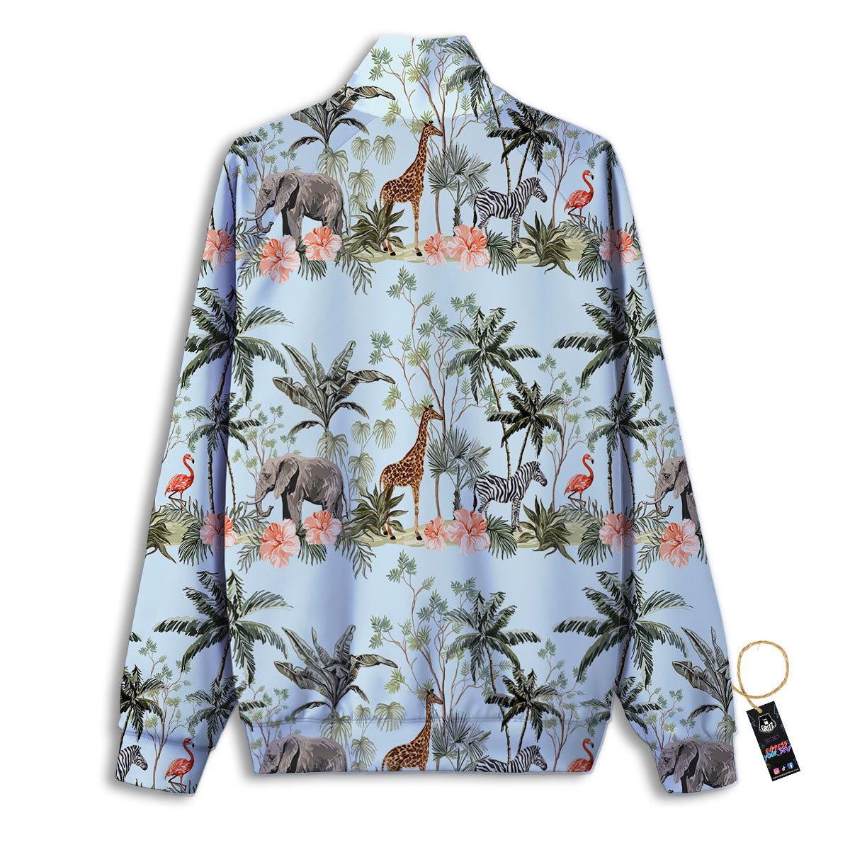 Giraffe Tropical Zebra Print Pattern Track Jacket-grizzshop