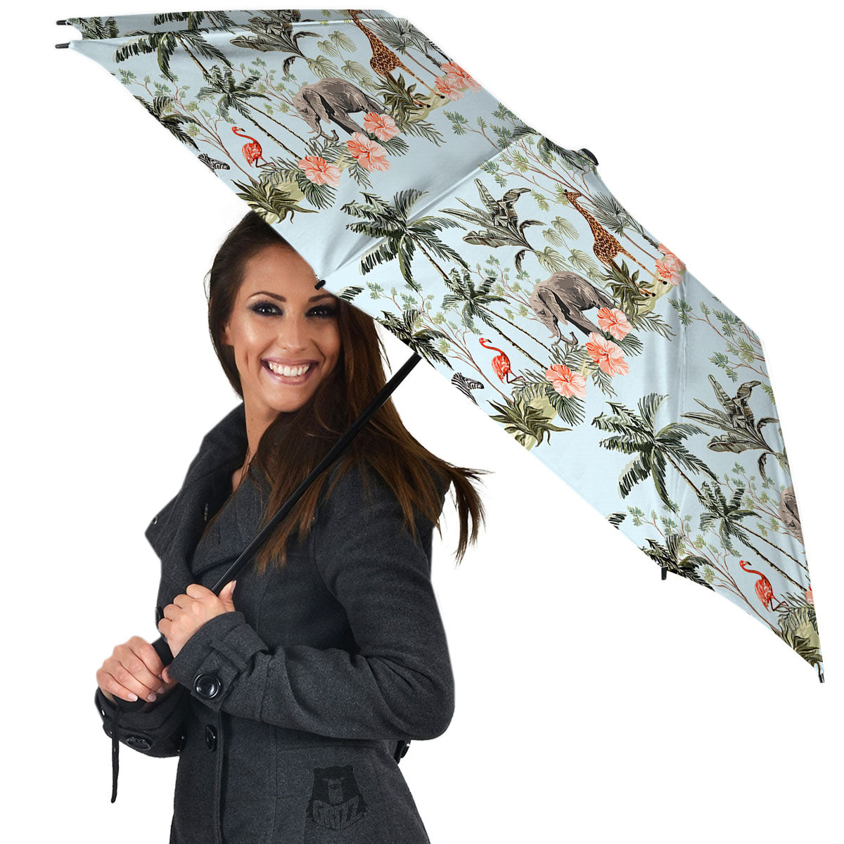 Giraffe Tropical Zebra Print Pattern Umbrella-grizzshop