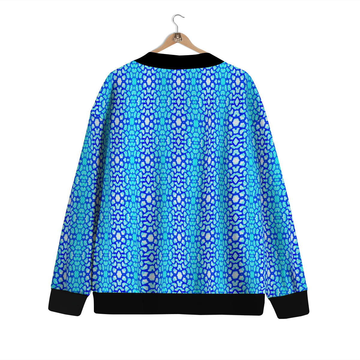 Giraffe Turquoise Print Pattern Cardigan-grizzshop