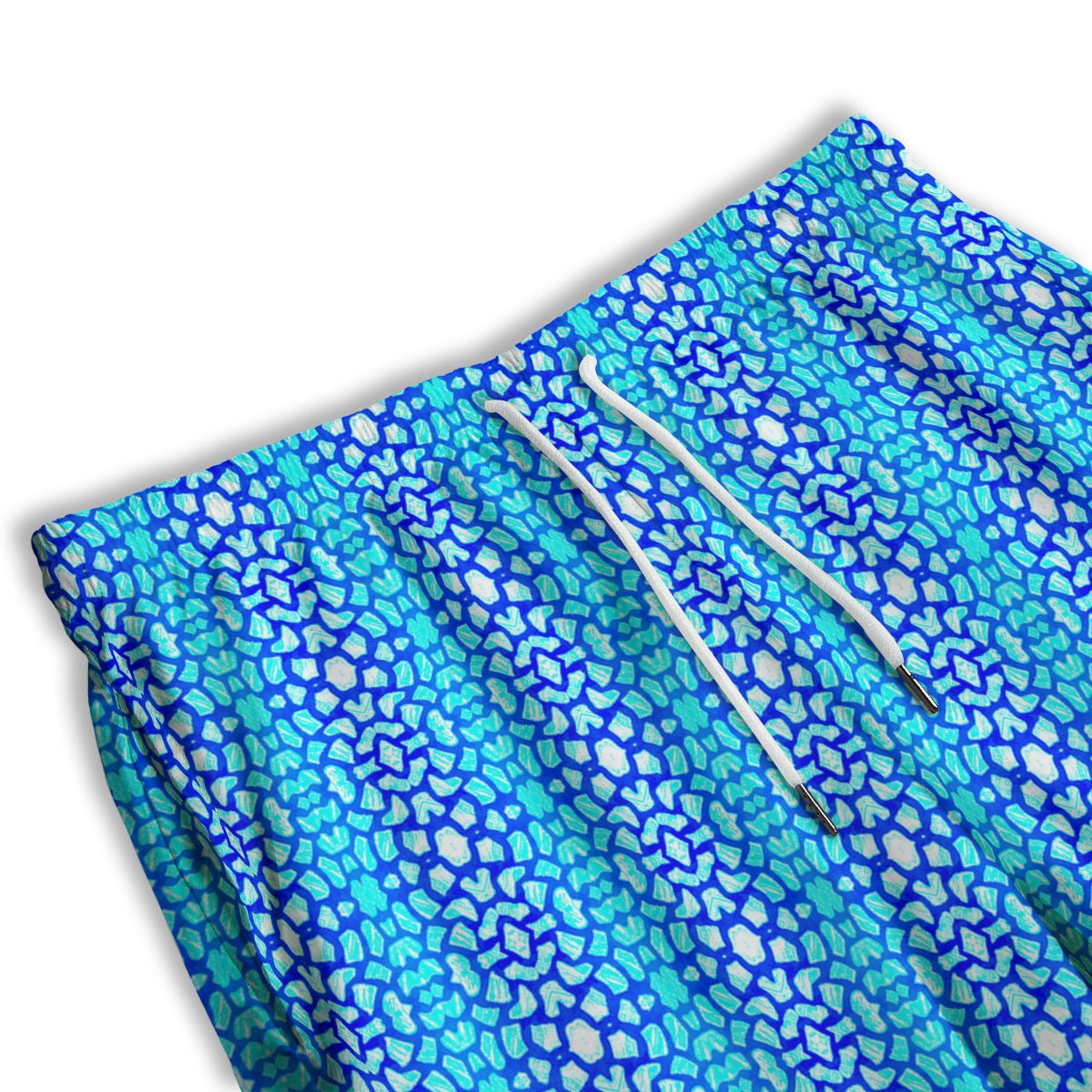 Giraffe Turquoise Print Pattern Men's Athletic Shorts