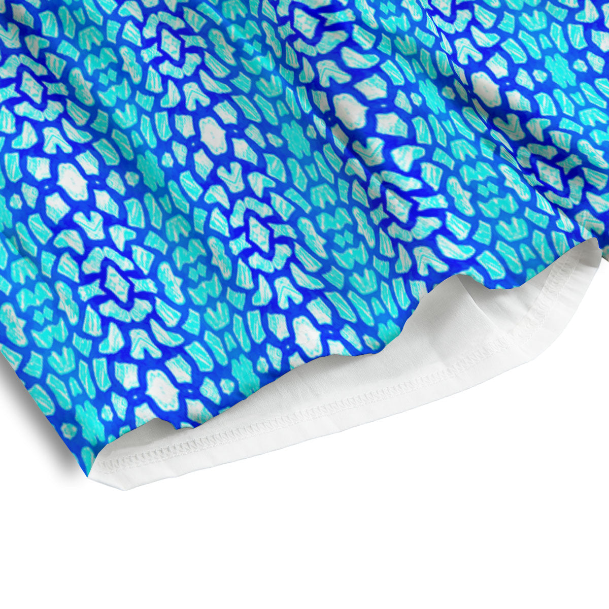 Giraffe Turquoise Print Pattern Men's Athletic Shorts