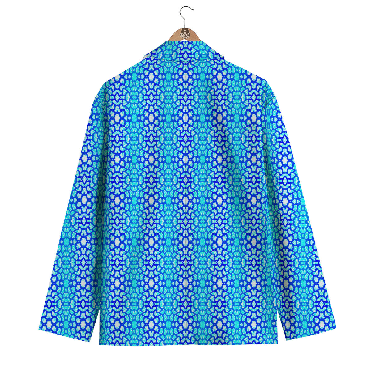 Giraffe Turquoise Print Pattern Men's Blazer-grizzshop