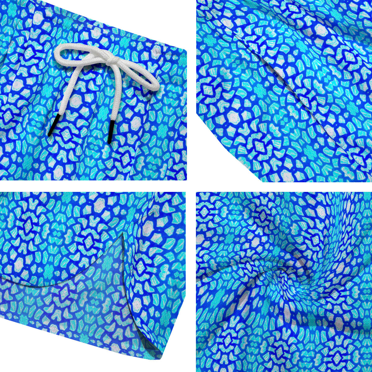 Giraffe Turquoise Print Pattern Men's Running Shorts-grizzshop