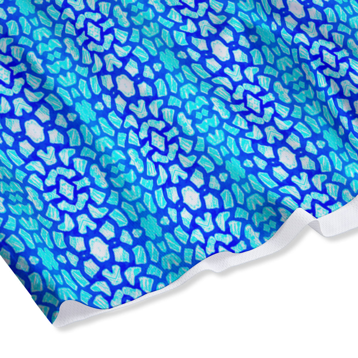 Giraffe Turquoise Print Pattern Mesh Shorts