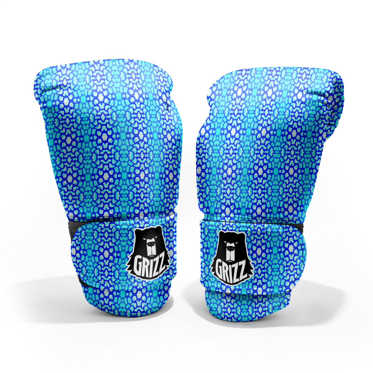 Giraffe Turquoise Print Pattern Pro Boxing Glove