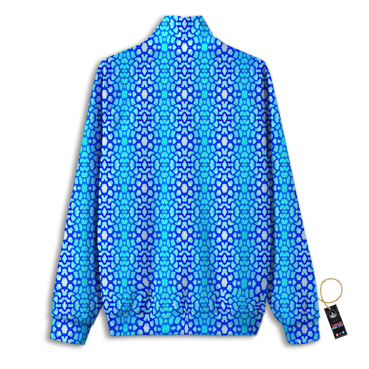 Giraffe Turquoise Print Pattern Track Jacket-grizzshop