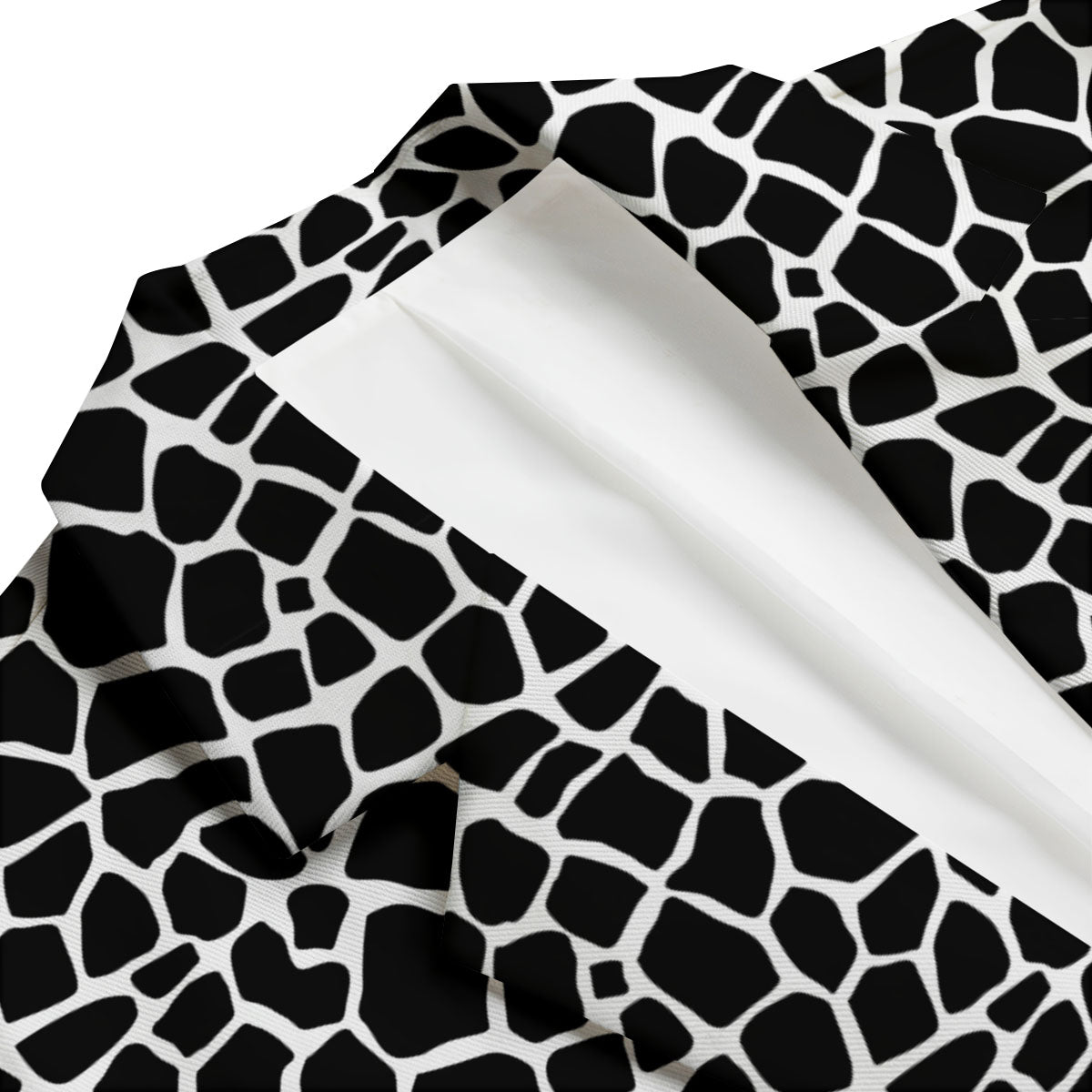 Giraffe White And Black Print Pattern Men's Blazer-grizzshop