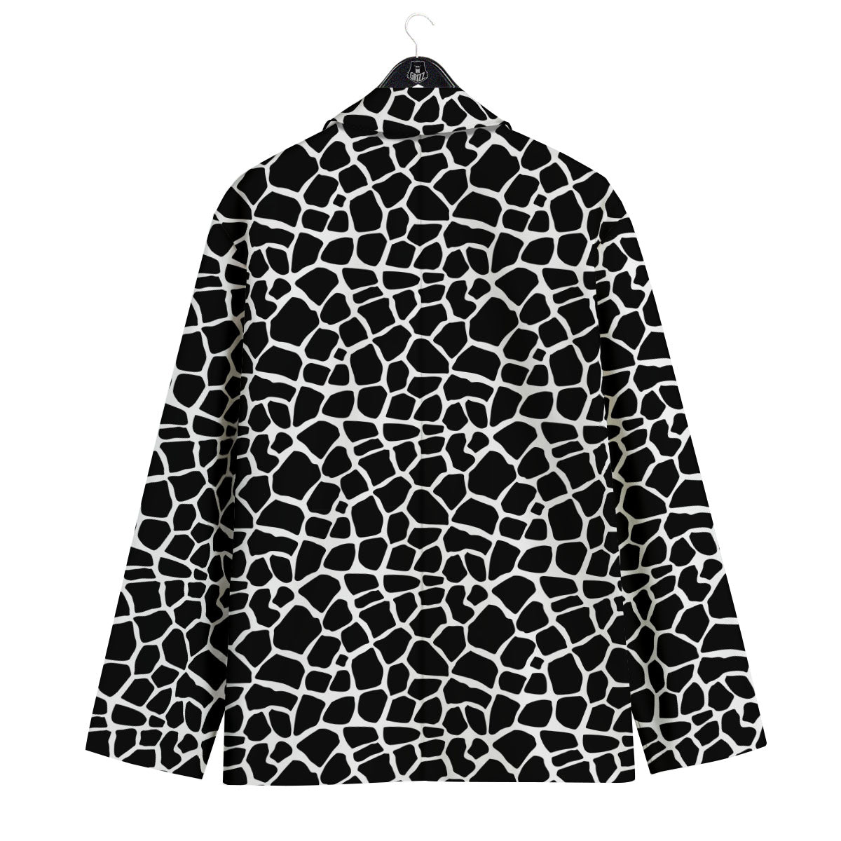 Giraffe White And Black Print Pattern Men's Sport Coat-grizzshop