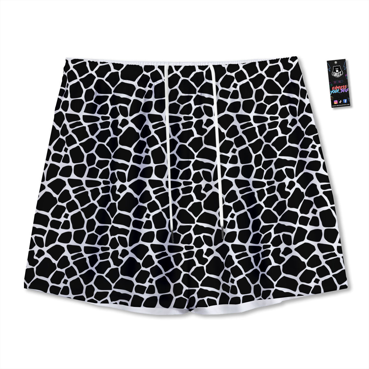 Harlequin Green Print Pattern Mesh Shorts