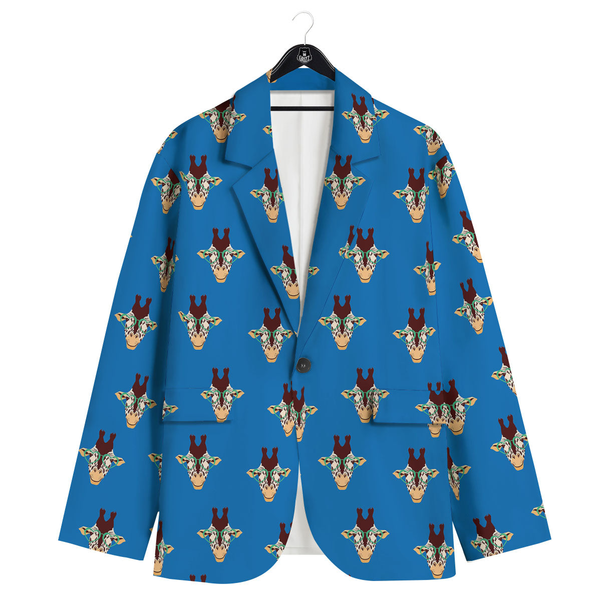 Giraffe With Glasses Print Pattern Men's Sport Coat-grizzshop