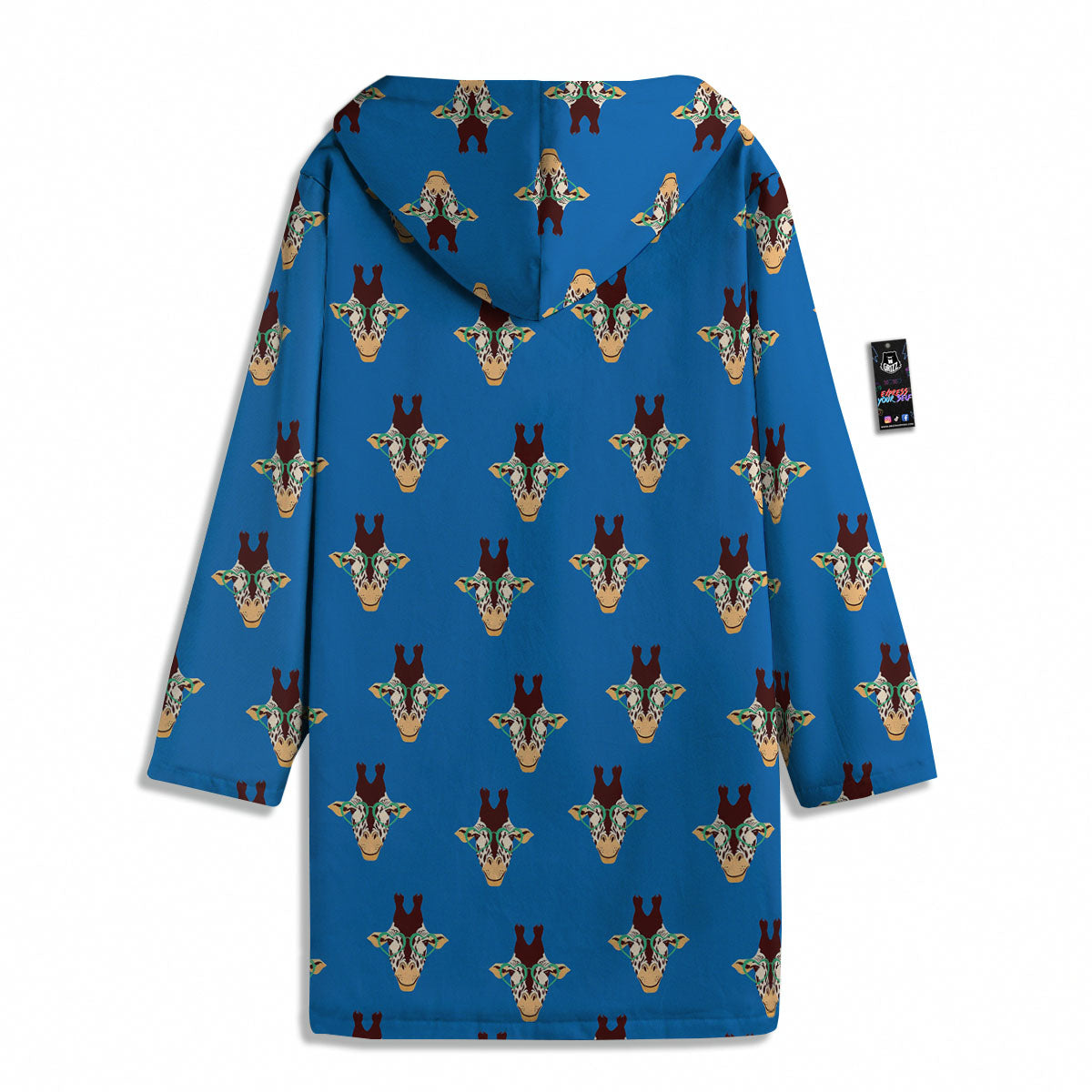 Giraffe With Glasses Print Pattern Men's Windbreaker Jacket-grizzshop