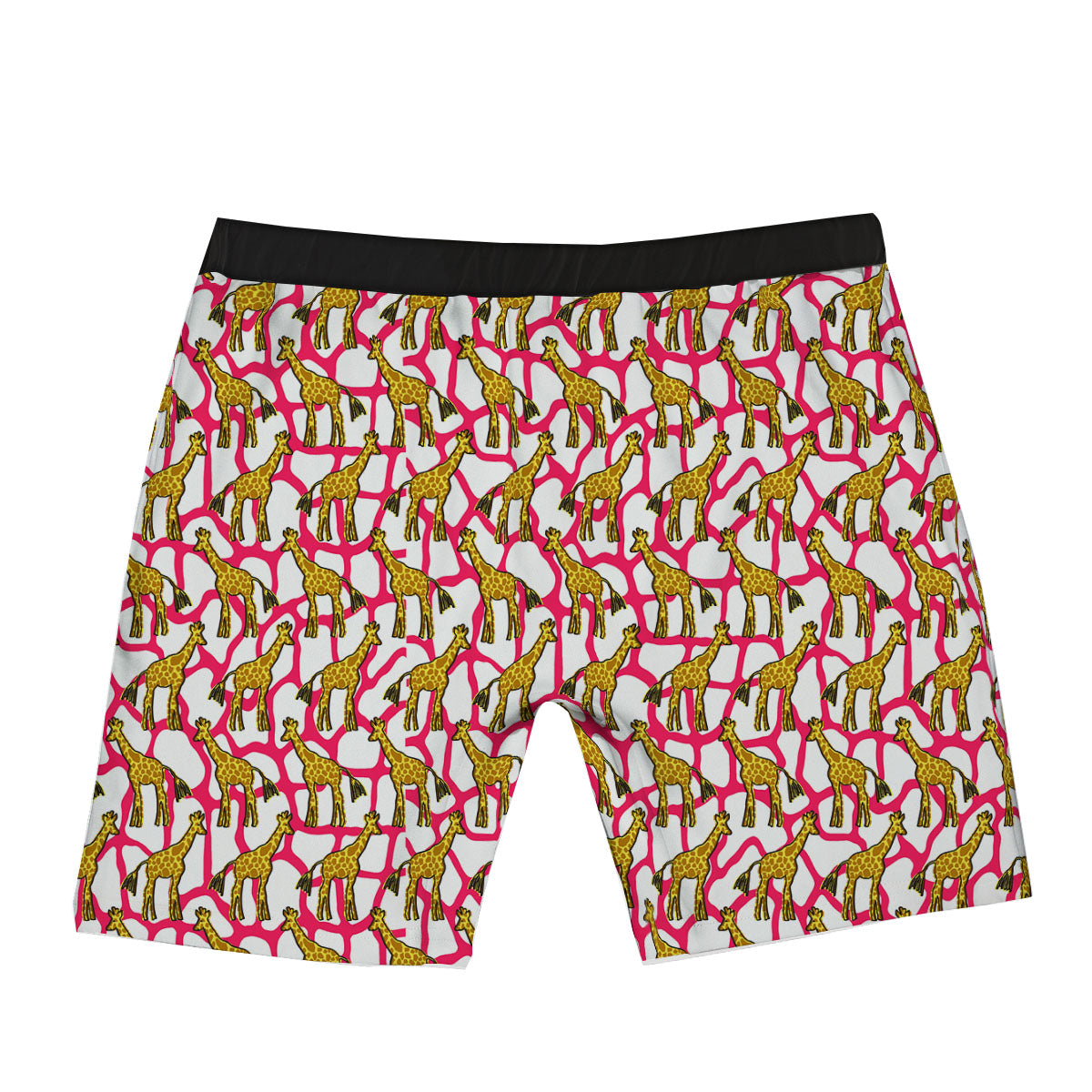 Giraffe Yellow And Pink Print Pattern Boxer Briefs-grizzshop