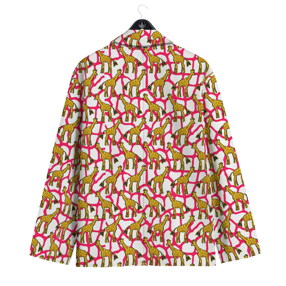 Giraffe Yellow And Pink Print Pattern Men's Sport Coat-grizzshop