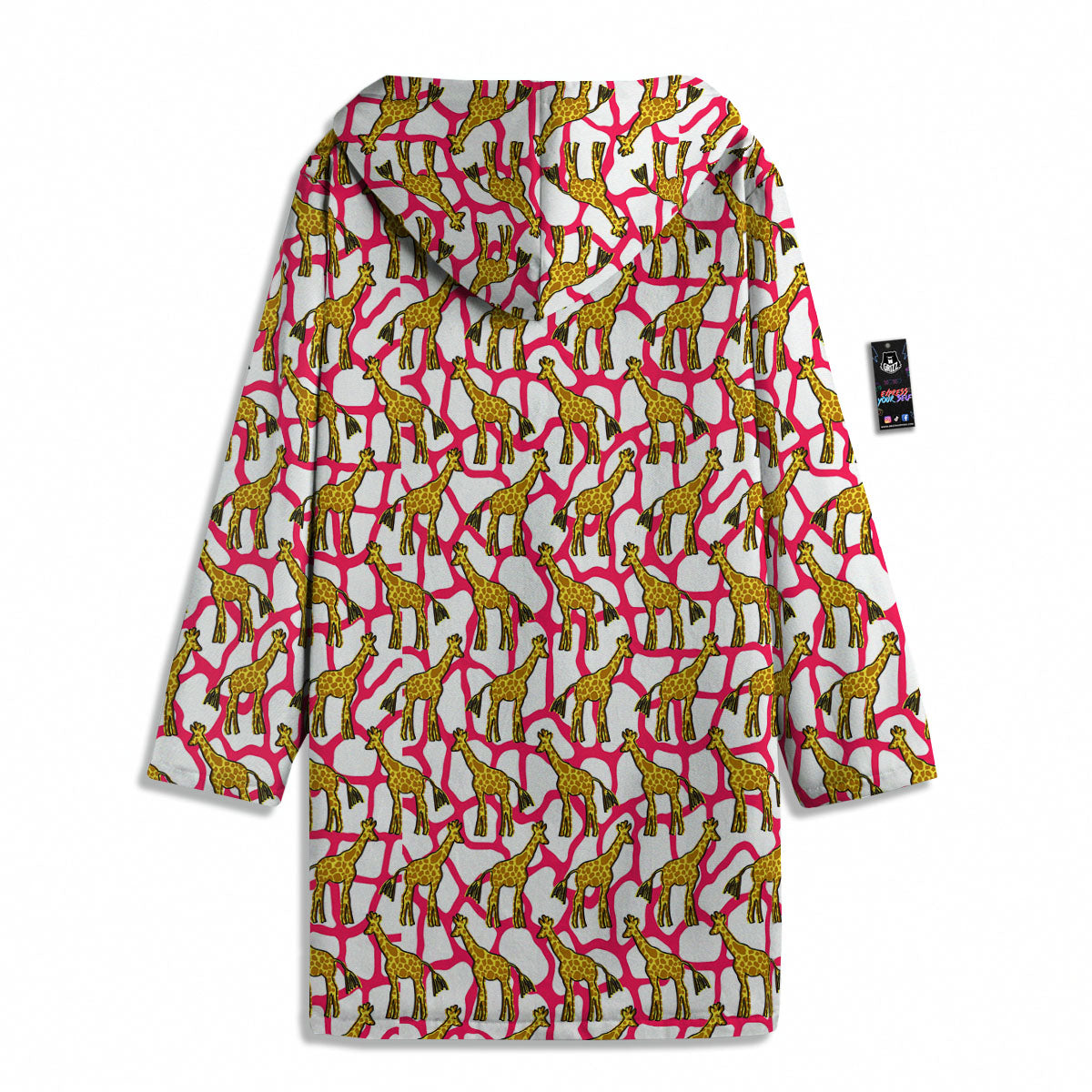 Giraffe Yellow And Pink Print Pattern Men's Windbreaker Jacket-grizzshop