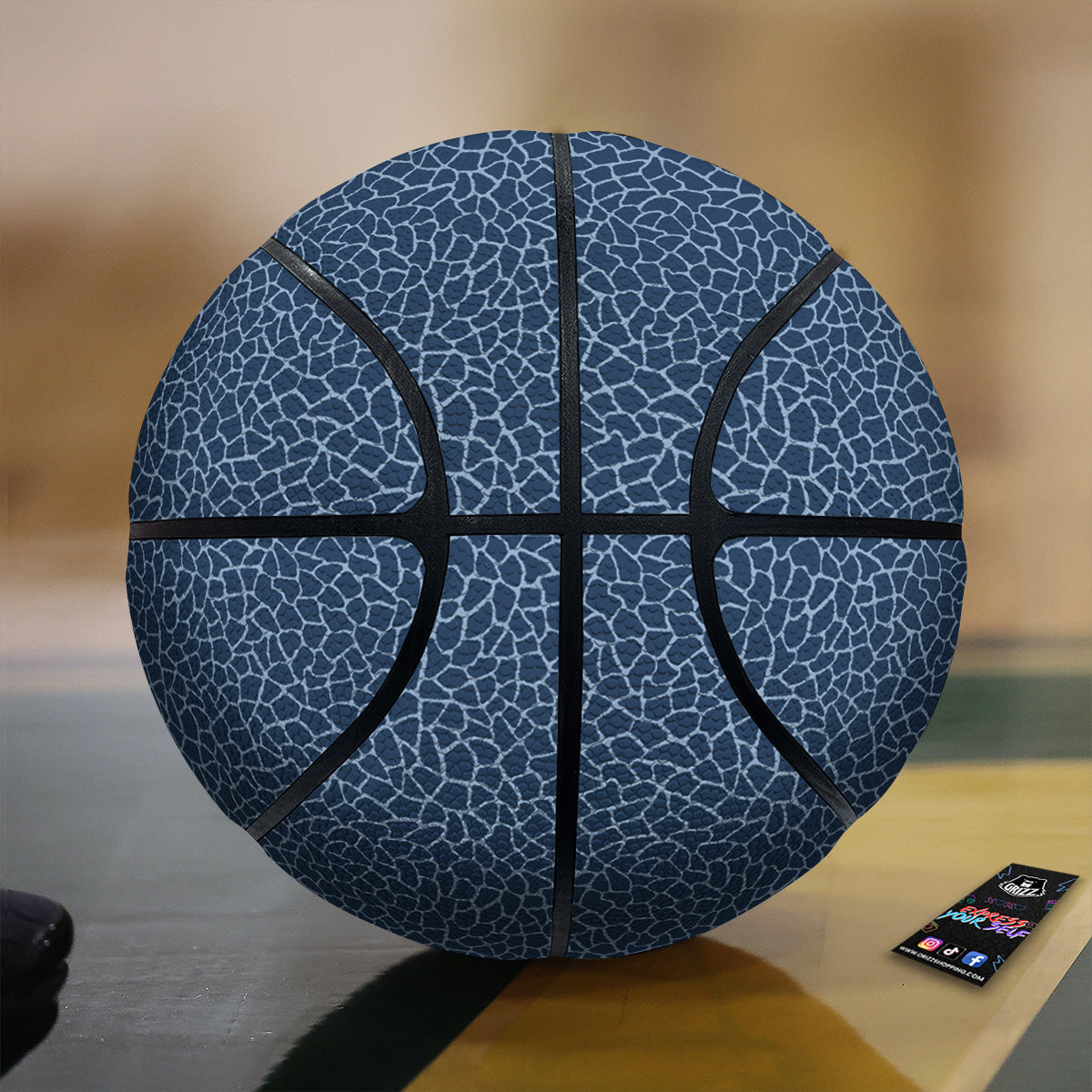 Giraffe Blue Print Basketball